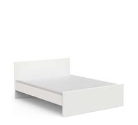 PEGANE Lit 2 Places Couchage 160x200 cm Couleur Blanc Mat - Largeur 165 x Profondeur 207,4 x Hauteur 90 cm