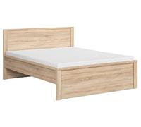 PEGANE Lit Adulte 160x200 + 2 Tiroirs de Rangement sur roulettes Coloris chêne Sonoma - Longueur 208 x Largeur 168 x Hauteur 50-100 cm