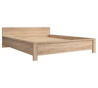 PEGANE Lit Adulte 160x200 Coloris chêne Sonoma - Longueur 206,5 x Largeur 168 x Hauteur 35-60,5 cm