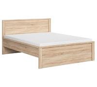 PEGANE Lit Adulte 160x200 Coloris chêne Sonoma - Longueur 208 x Largeur 168 x Hauteur 50-100 cm