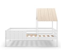 PEGANE Lit cabane pour Enfant Coloris Blanc, Couchage 90 x 190 cm - Longueur 201 x Profondeur 114 x Hauteur 151 cm