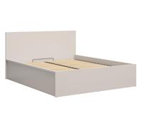 PEGANE Lit Coffre 160x200 avec sommier et Rangement integré, Coloris Beige - Longueur 204,5 x Profondeur 169 x Hauteur 95/40,5 cm