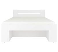 PEGANE Lit Simple 1 Place 140 x 200 cm pour Enfant avec des étagères de Rangement et 3 Tiroirs colrois Blanc - Longueur 204,5 x Largeur 145,5 x Hauteur 47,5-85,5 cm