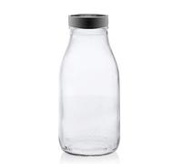 PEGANE Lot de 18 Bouteilles Fraîcheur en Verre, capacité 250 ML, 43mm,Capsules argentés stérilisables 43mm avec Flip incluses - IRIOS -