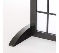 PEGANE Lot de 2 Pieds pour paravent en Bois Noir - 2.8 x 33 x 0.8 cm