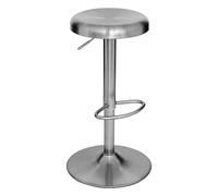 PEGANE Lot de 2 Tabouret de Bar Ajustable et pivotant en Acier chromé - Diamètre 41,5 x Hauteur 76 cm