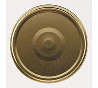 PEGANE Lot de 36 Capsules couvercles Bouchons 70 mm dorées Stérilisables avec Flip pour Pots et bocaux en Verre - IRIOS -