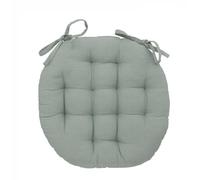 PEGANE Lot de 4 Coussins de Chaise Rond, Coussins d'assise en Coton Coloris Vert céladon - Diamètre 38 x Hauteur 5 cm