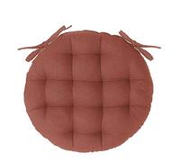 PEGANE Lot de 6 galettes de Chaise Rondes en Coton Coloris Terracotta - 38 x 38 cm