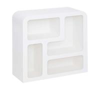 PEGANE Meuble étagère à 4 niches, Coloris Blanc - Longueur 75 x Profondeur 30 x Hauteur 85 cm
