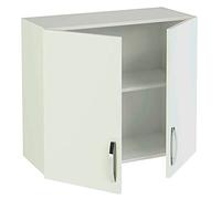 PEGANE Meuble Haut de Cuisine 2 Portes Coloris Blanc - Hauteur 70 x Longueur 80 x Profondeur 35 cm