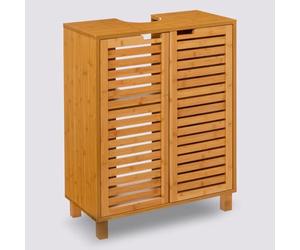 PEGANE Meuble lavabo en Bambou - Dim : L. 60 x P. 28 x H. 58.5 cm