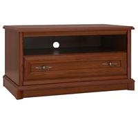 PEGANE Meuble TV avec 1 tiroir et étagère, Couleur châtaigne - Longueur 101 x Profondeur 54,5 x Hauteur 54,5 cm