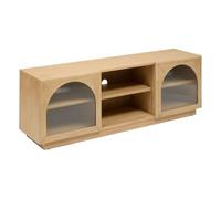 PEGANE Meuble TV de 2 Portes et 1 étagère - Longueur 160 x Profondeur 40 x Hauteur 55 cm