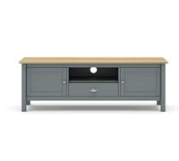 PEGANE Meuble TV, Meuble de Salon avec 2 Portes et 1 Niche Coloris Vert Kaki, chêne - Longueur 158 x Profondeur 40 x Hauteur 53 cm