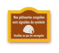 PEGANE Panneau d'information Produits Congelés - 19,5 x 16 cm