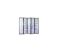PEGANE Paravent Japonais en Bois Noir 5 pans