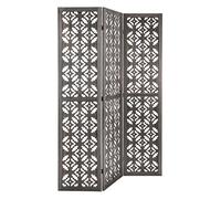PEGANE Paravent Motif Ethnique Coloris Gris - 170 x 120 cm