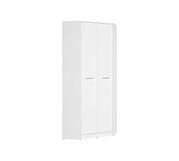 PEGANE Placard Armoire d'angle de 2 Portes Coloris Blanc - Longueur 79,5 x Largeur 79,5 x Hauteur 197 cm