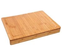 PEGANE Planche à découper avec Rebord en Bambou Coloris Naturel - Dim : L. 45 x l. 34,5 cm