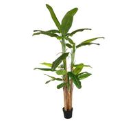 PEGANE Plante Artificielle Arbre bananier 4 Troncs avec Pot - Longueur 140 x Profondeur 140 x Hauteur 285 cm