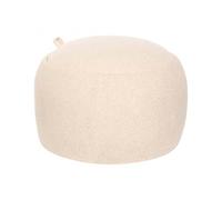 PEGANE Pouf Coffre de Rangement en Bouclette, Coloris Beige - Diamètre 60 x Hauteur 40 cm