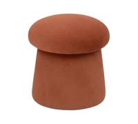 PEGANE Pouf siège d'appoint Format Champignon en Velours, Coloris Ambre - Diamètre 37 x Hauteur 40 cm