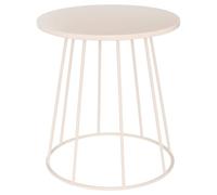 PEGANE Table à café Ronde Table d'appoint en métal Coloris Beige - Diamètre 38 x Hauteur 42 cm