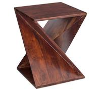 PEGANE Table à café Table d'appoint en Bois de manguier - Longueur 35 x Profondeur 35 x Hauteur 45 cm