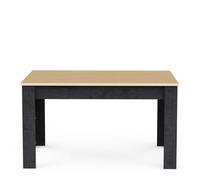PEGANE Table à Manger Couleur chêne/Anthracite - Largeur 138,4 x Profondeur 90 x Hauteur 77,1 cm