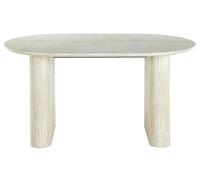 PEGANE Table à Manger, Table de Repas Ovale Extensible en Bois Coloris Travertin - Longueur 150-230 x Profondeur 90 x Hauteur 75 cm