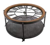 PEGANE Table Basse Pendule en métal - D. 89,5 x H. 47 cm