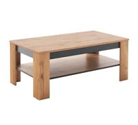 PEGANE Table Basse rectangulaire Coloris chêne Massif huilé - Longueur 115 x Hauteur 46 x Profondeur 65 cm