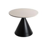 PEGANE Table Basse Ronde Moderne en métal avec Base piédestal Coloris Gris/Noir - Diamètre 60 x Hauteur 47 cm