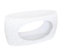 PEGANE Table Basse Table d'appoint Ovale Coloris Blanc - Longueur 80 x Largeur 33 x Hauteur 40 cm