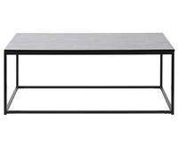 PEGANE Table Basse, Table de Salon rectangulaire en métal Noir et marbre Coloris Noir - Longueur 100 x Profondeur 60 x Hauteur 40 cm