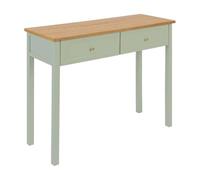 PEGANE Table Console Coiffeuse avec 2 tiroirs, Coloris Vert Céladon - Longueur 100 x Profondeur 35 x Hauteur 80 cm
