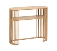 PEGANE Table Console décorative à Lignes arrondies, Coloris Beige - Longueur 100 x Profondeur 35 x Hauteur 85 cm