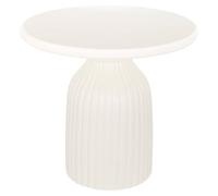 PEGANE Table d'appoint Basse et Ronde Coloris Ivoire - Diamètre 55 x Hauteur 50 cm
