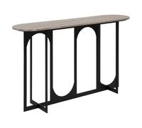PEGANE Table d'appoint Console métal et MDF Effet marbre - Longueur 140 x Largeur 34 x Hauteur 79,5 cm