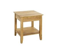 PEGANE Table d'appoint en Bois Massif huilé Coloris chêne - Longueur 45 x Hauteur 52 x Profondeur 45 cm