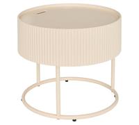 PEGANE Table d'appoint Table à café Basse Coloris Ivoire - Diamètre 45 x Hauteur 40,5 cm