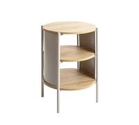 PEGANE Table d'appoint Table Basse Coloris Chêne/Gris - Diamètre 44 x Hauteur 60 cm