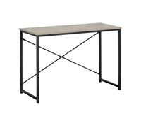 PEGANE Table de Bureau, Meuble Console auxiliaire Coloris Effet Naturel stucture en métal Noir - Longueur 100 x Profondeur 40 x Hauteur 72cm