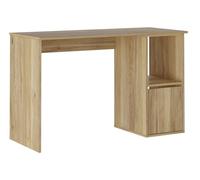 PEGANE Table de Bureau, Meuble de Bureau avec 1 Porte Coloris chêne Mauvella - Longueur 120 x Profondeur 50 x Hauteur 75 cm