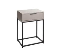 PEGANE Table de Chevet Console 1 tiroir Coloris Cachemire avec Structure métal Noir - Longueur 40 x Profondeur 28 x Hauteur 60 cm