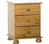 PEGANE Table de Chevet Enfant de 3 tiroirs en Bois Coloris Miel - Longueur 34 x Profondeur 48 x Hauteur 55 cm