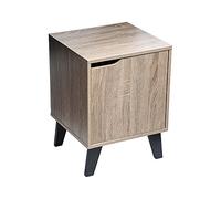 PEGANE Table de Chevet, Table de Nuit en MDF Coloris Naturel - Longueur 34 x Profondeur 32 x Hauteur 47 cm