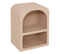 PEGANE Table de Nuit Chevet avec 2 niches Coloris Beige - Longueur 40 x Profondeur 30 x Hauteur 55 cm