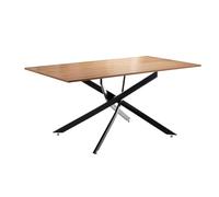 PEGANE Table de Salle à Manger avec Plateau Couleur Cambrian et Pieds en métal Noir entrelacés - Longueur 160 x Hauteur 73 x Profondeur 90 cm